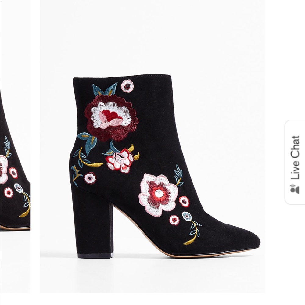 NEW - Express Floral Patch Booties